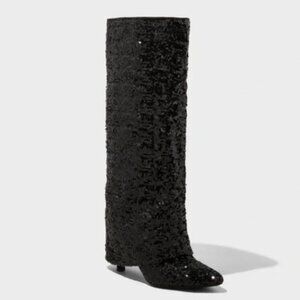 Women's Abba sequin foldover tall boots - a new day - pick your size